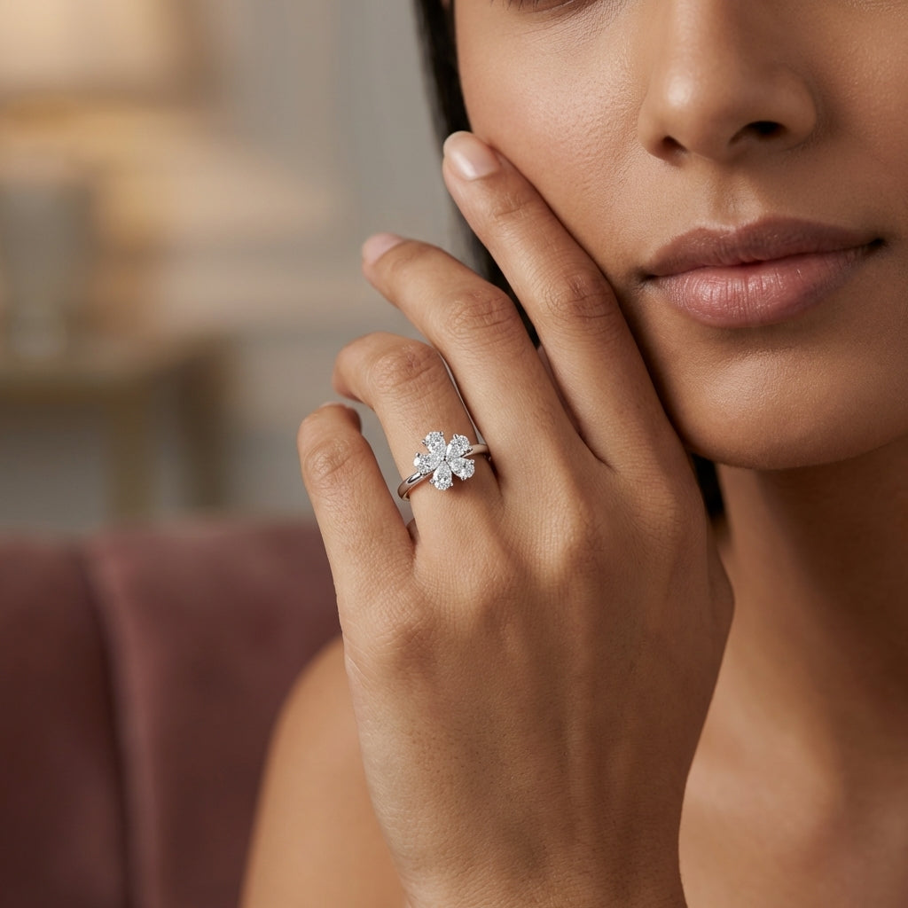 Bloom 925 Silver Lab Grown Diamond Ring