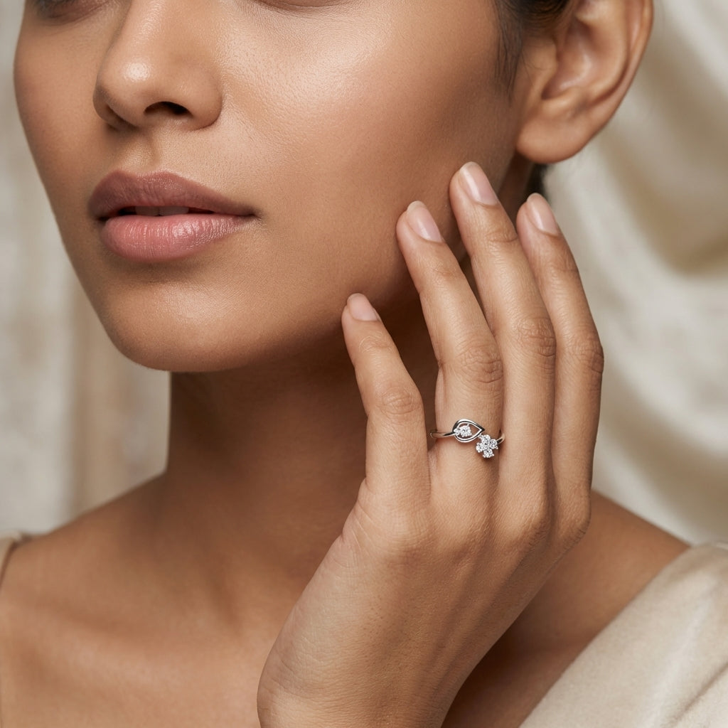 925 Silver Lab Grown Diamond Ring