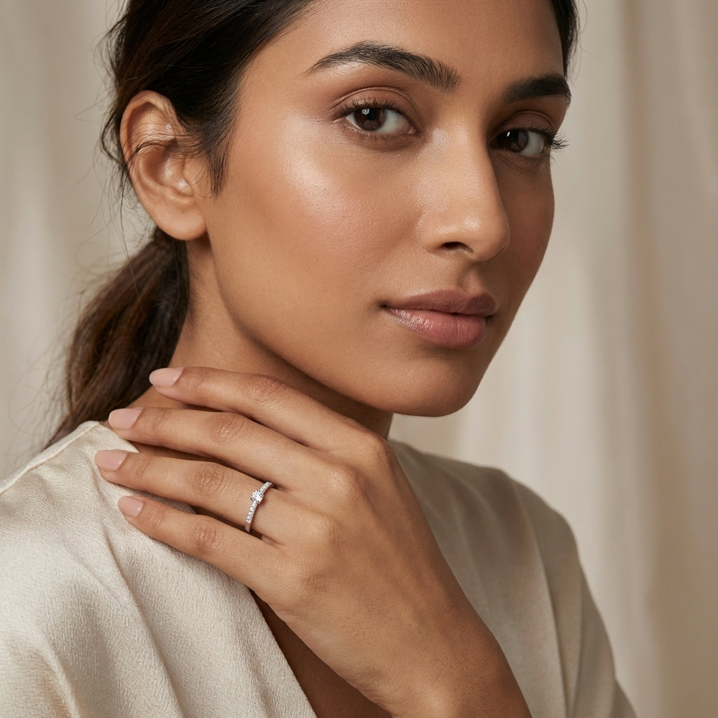 Aura 925 Silver Lab Grown Diamond Ring