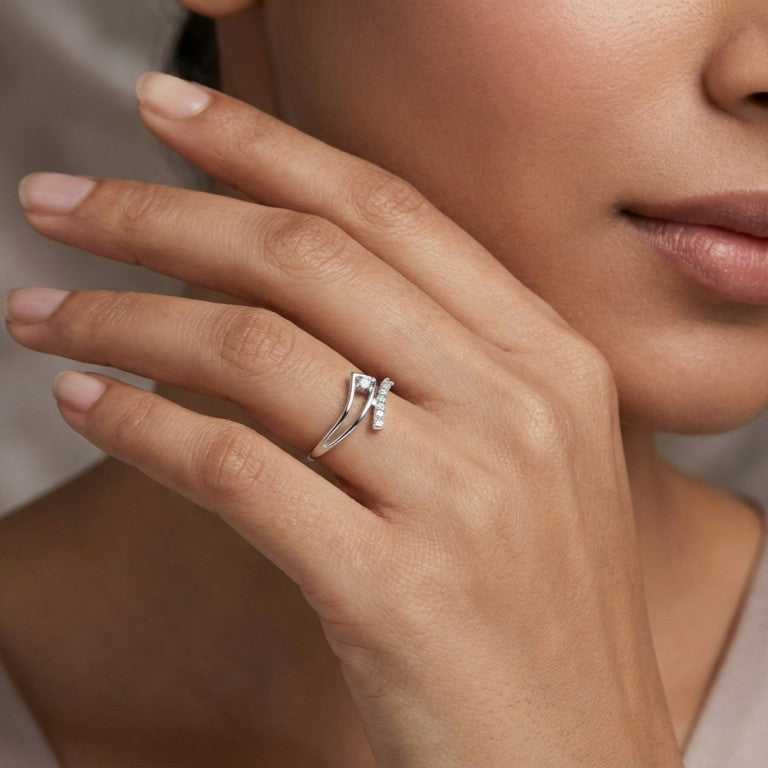 Nyra 925 Silver Lab Grown Diamond Ring