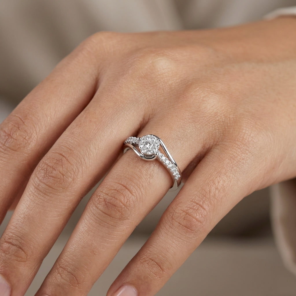 Forever 925 Silver Lab Grown Diamond Ring