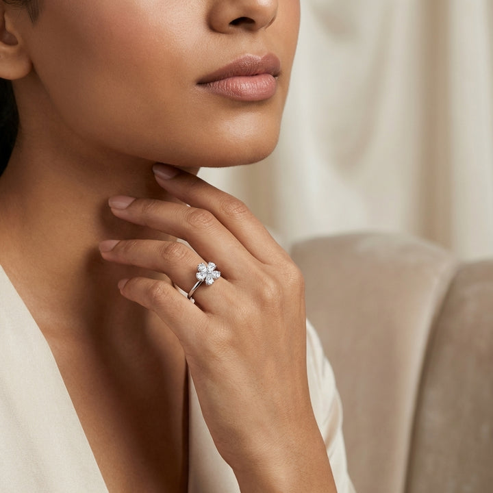 Bloom 925 Silver Lab Grown Diamond Ring