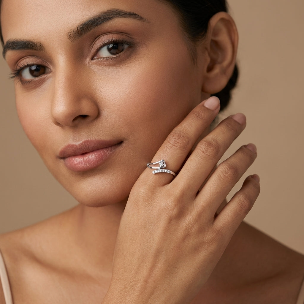 Nyra 925 Silver Lab Grown Diamond Ring
