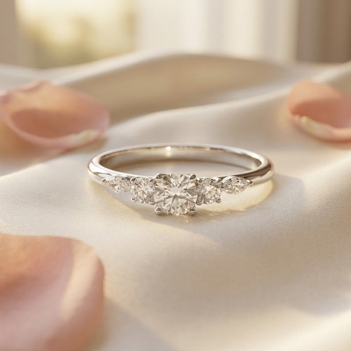 Sparkling 925 Silver Lab Grown Diamond Ring