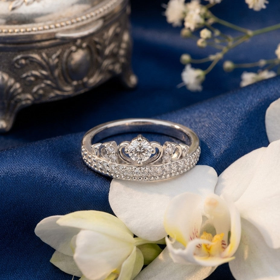 Princess 925 Silver Lab Grown Diamond Ring