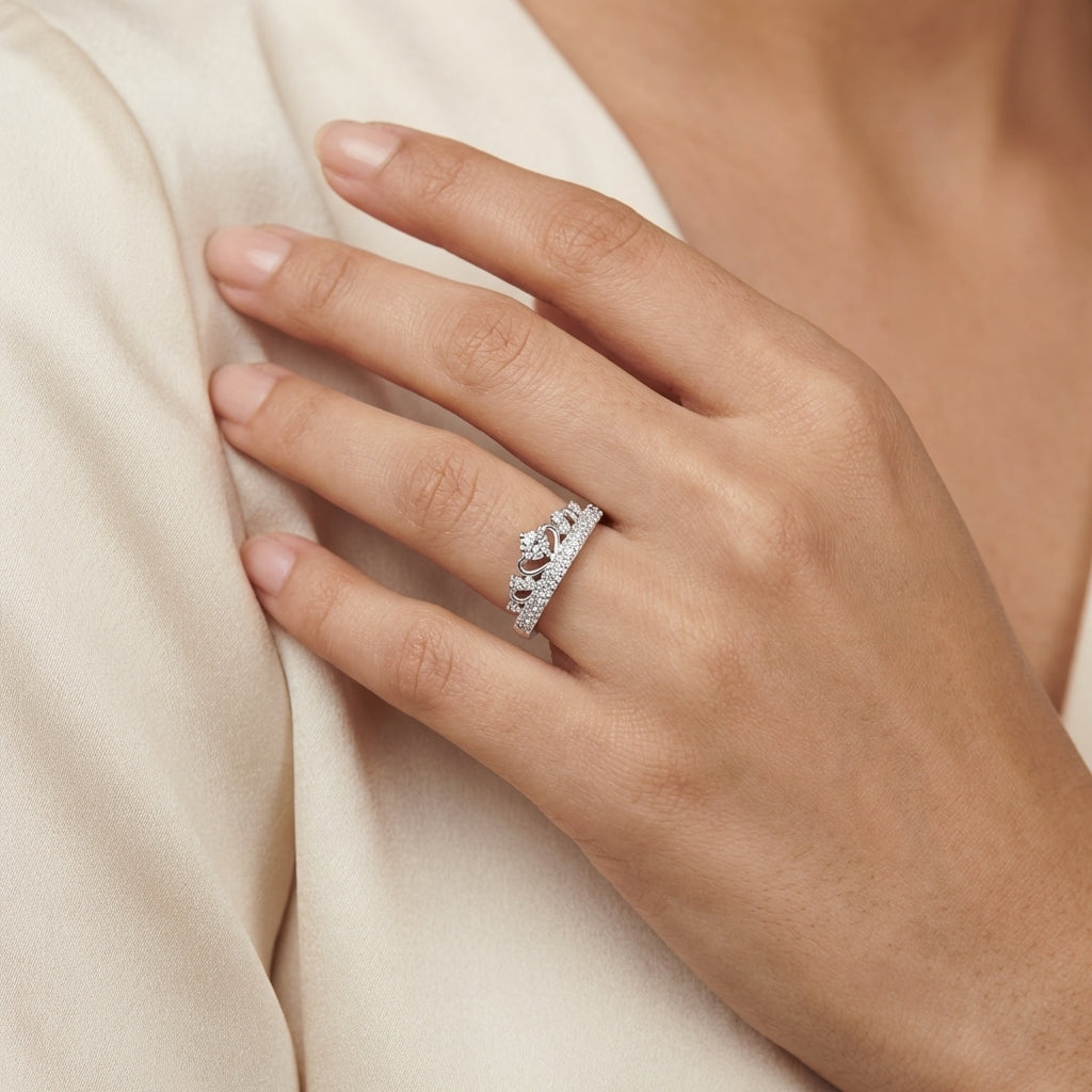 Princess 925 Silver Lab Grown Diamond Ring