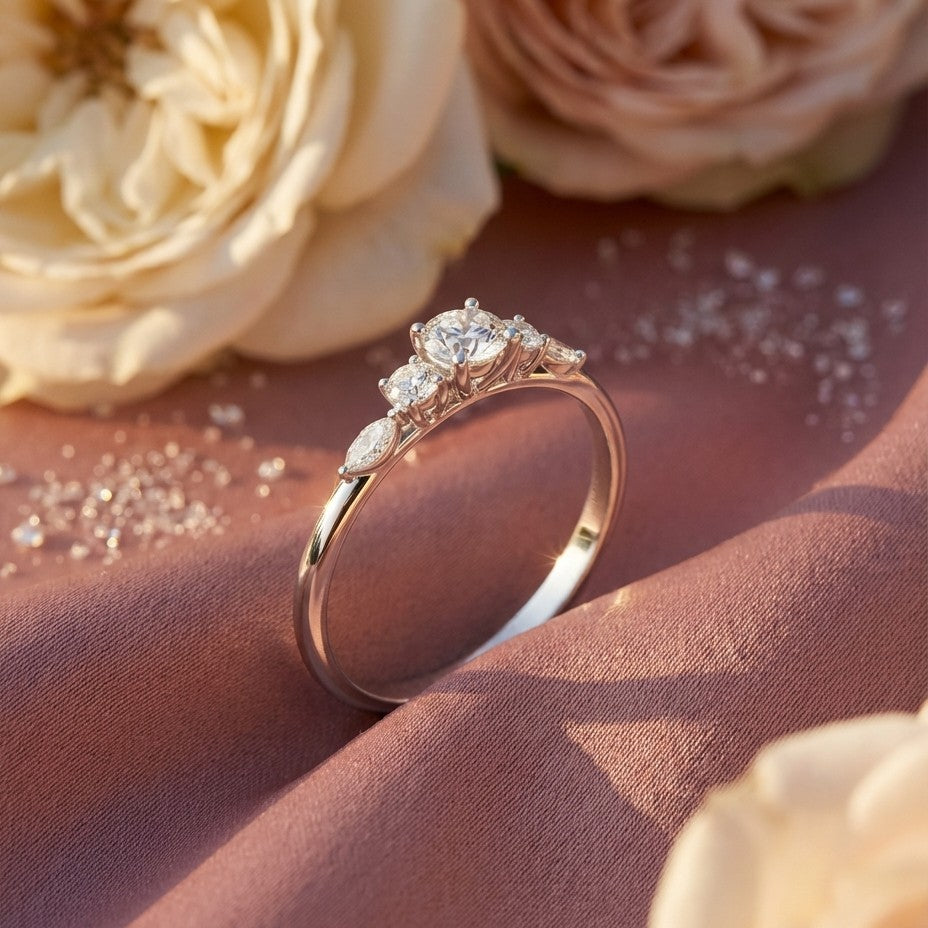 Sparkling 925 Silver Lab Grown Diamond Ring