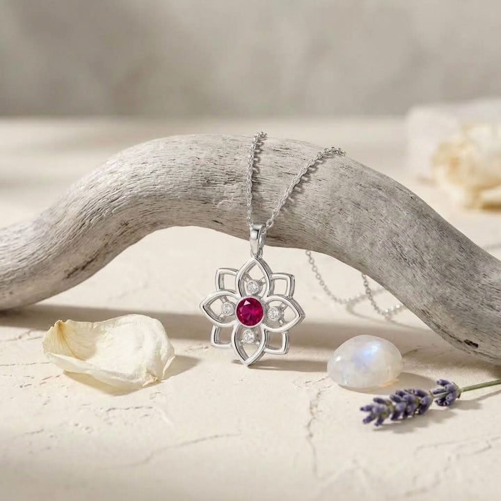 Dahlia 925 Silver Lab Grown Diamond Pendant