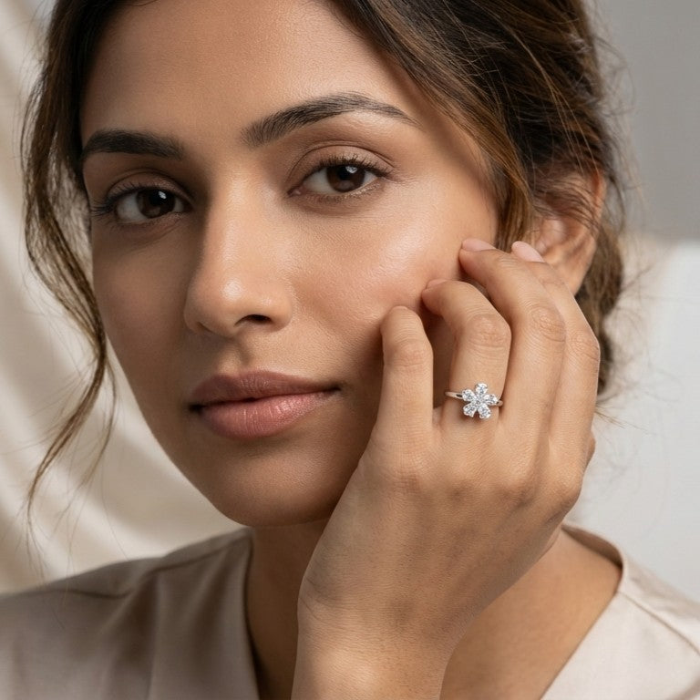Bloom 925 Silver Lab Grown Diamond Ring