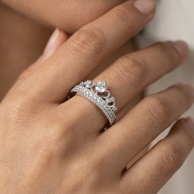 Princess 925 Silver Lab Grown Diamond Ring