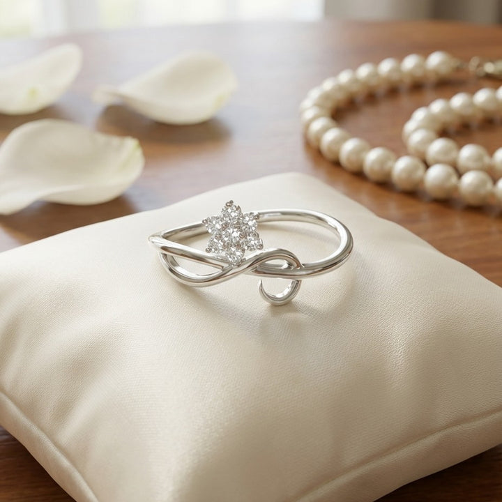 Flora 925 Silver Lab Grown Diamond Ring