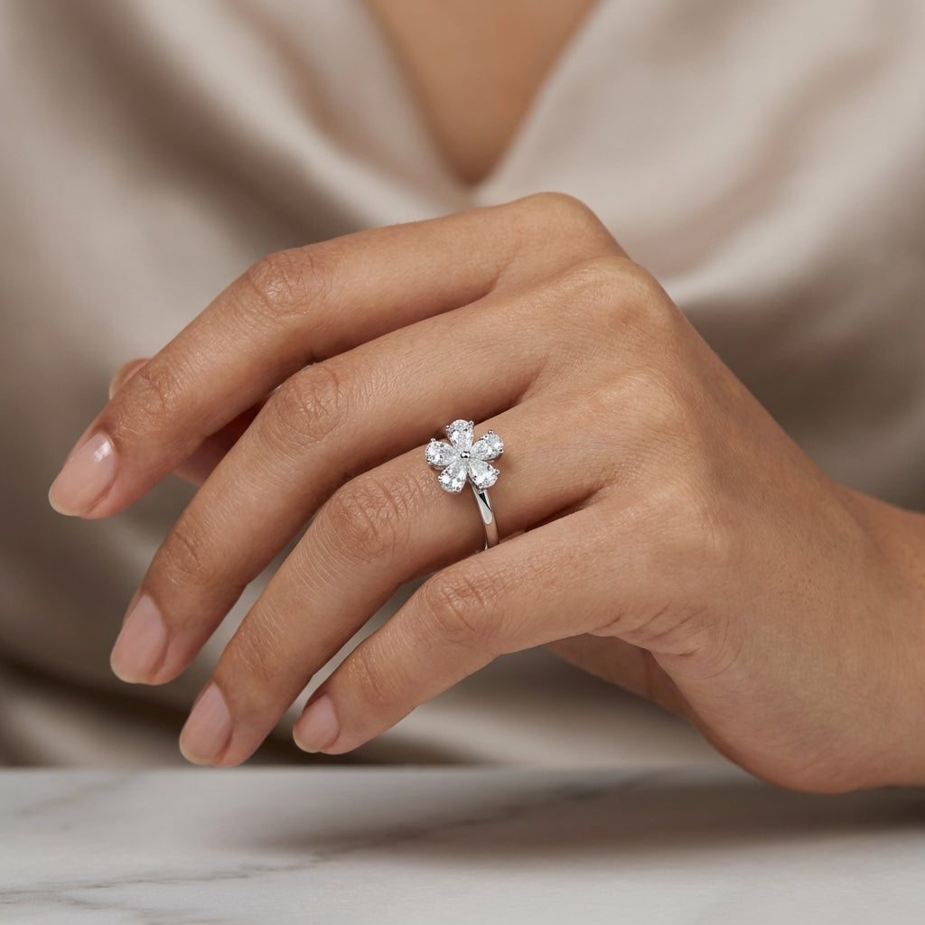 Bloom 925 Silver Lab Grown Diamond Ring
