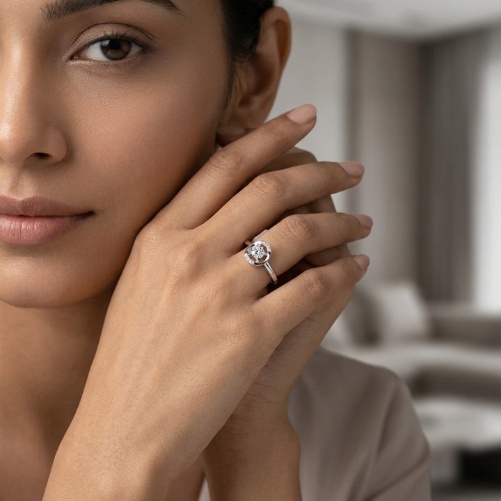 Eternal 925 Silver Lab Grown Diamond Ring