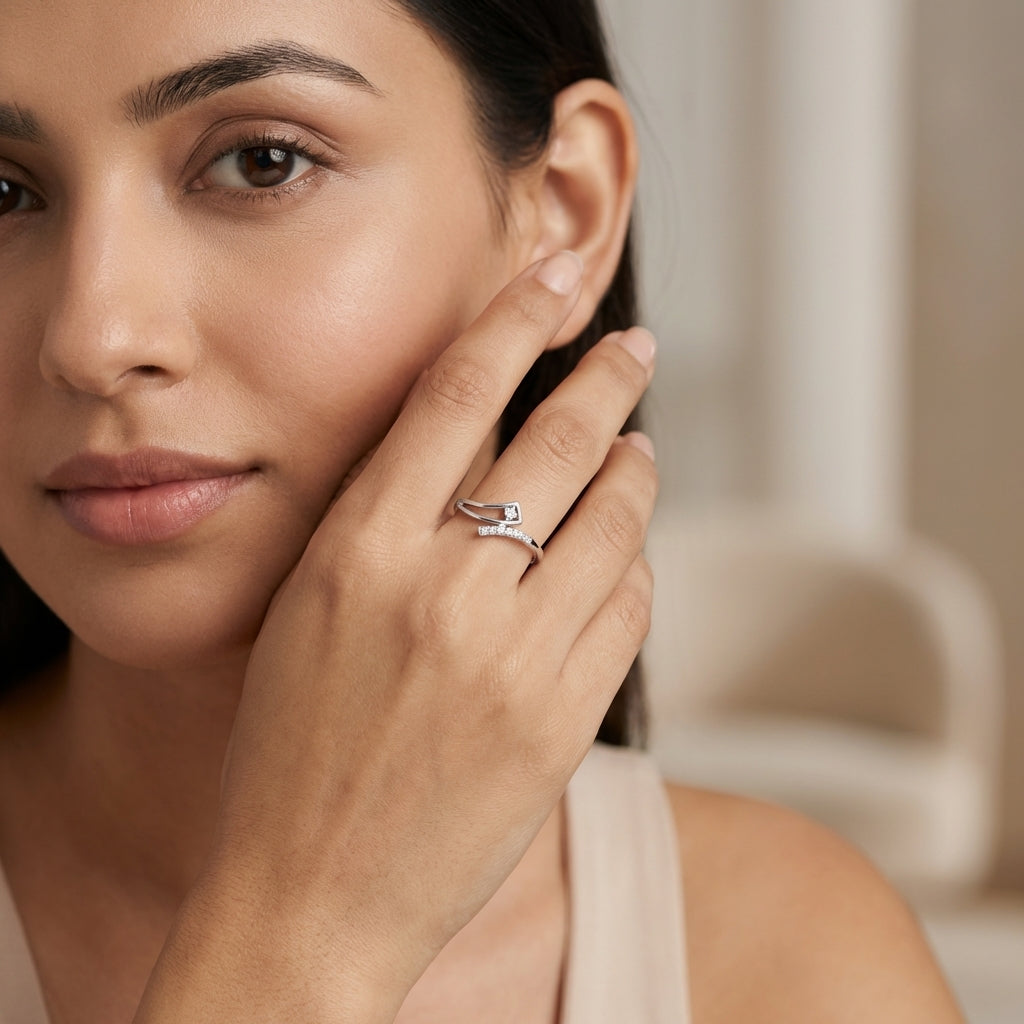 Nyra 925 Silver Lab Grown Diamond Ring