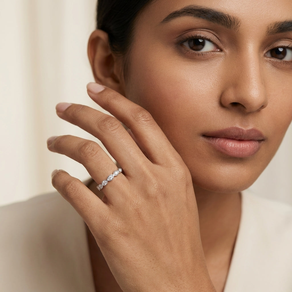 Embrace 925 Silver Lab Grown Diamond Ring