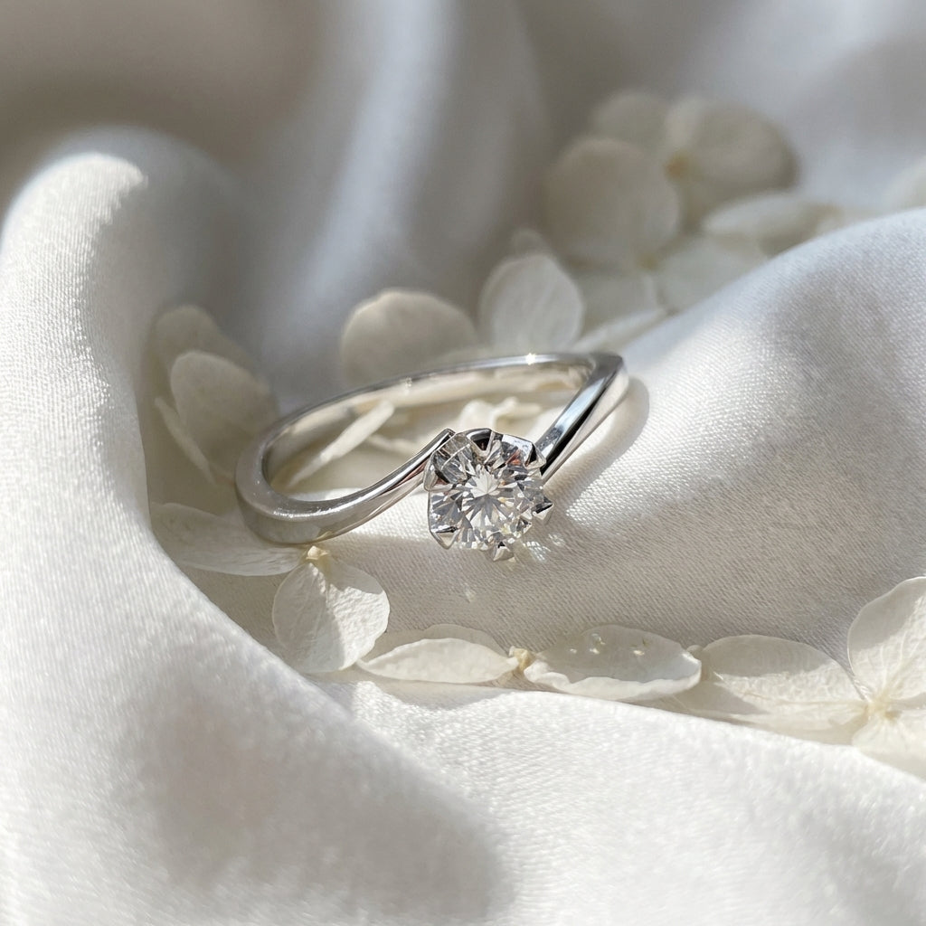 Promise 925 Silver Lab Grown Diamond Ring