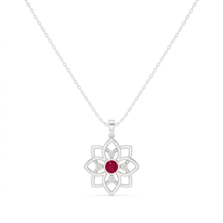 Dahlia 925 Silver Lab Grown Diamond Pendant