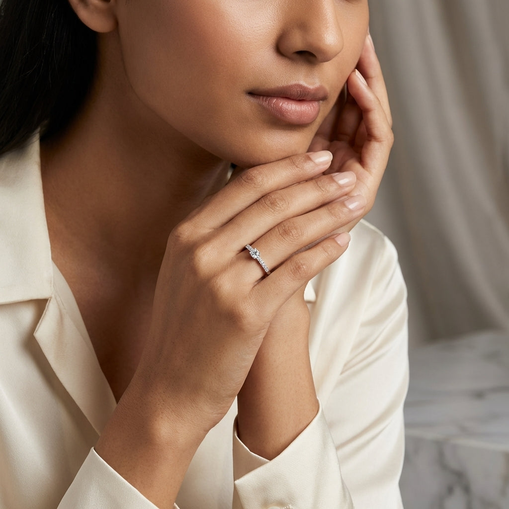 Aura 925 Silver Lab Grown Diamond Ring