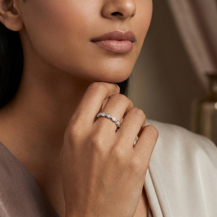 Embrace 925 Silver Lab Grown Diamond Ring