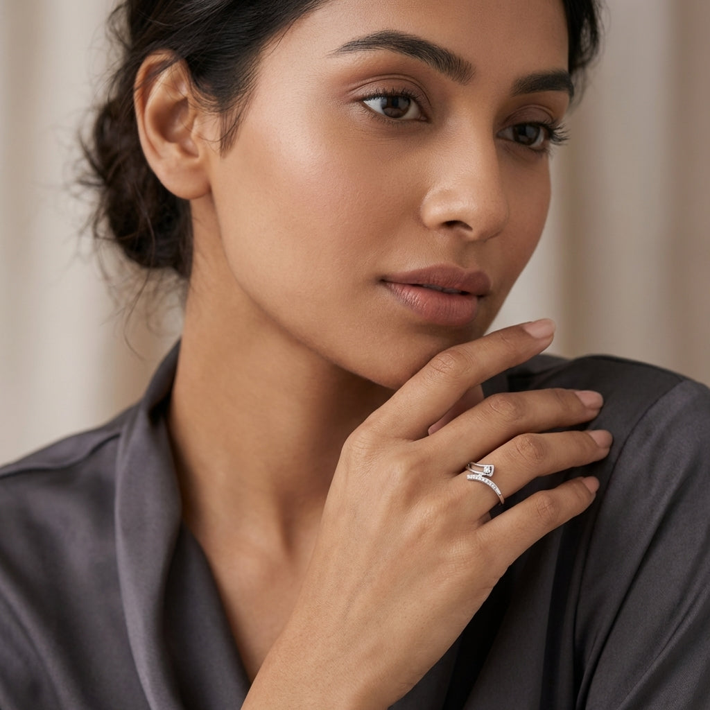Nyra 925 Silver Lab Grown Diamond Ring