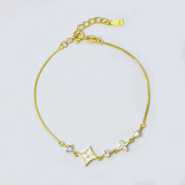 Golden Petal Duet Bracelet