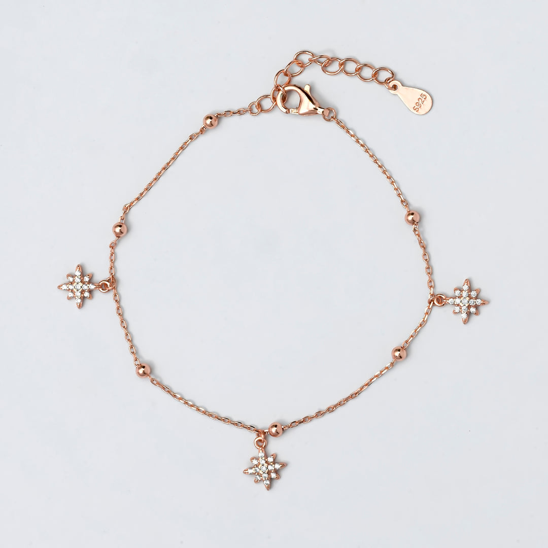 Silver Starry Charm Bracelet