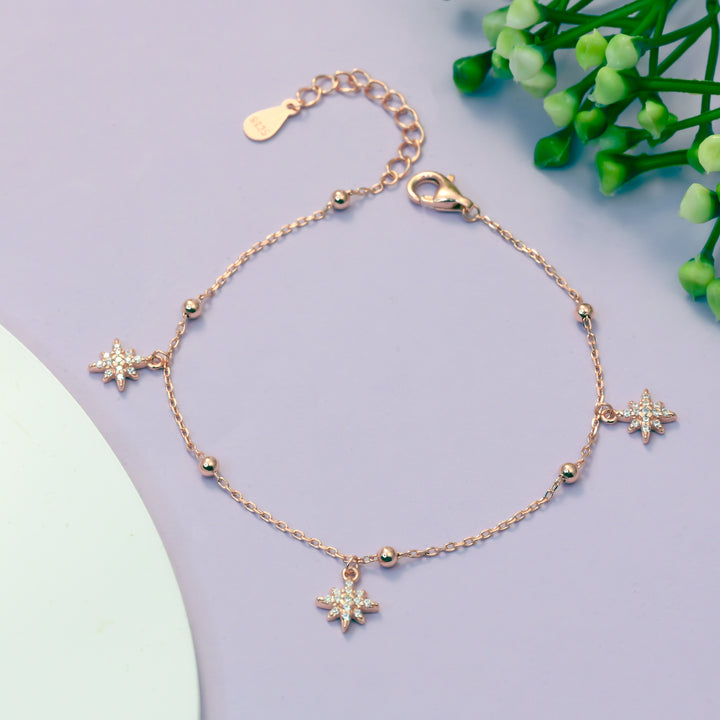 Silver Starry Charm Bracelet