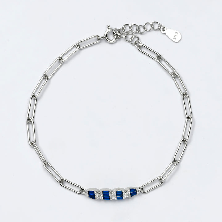 Silver Blue Spark Bracelet