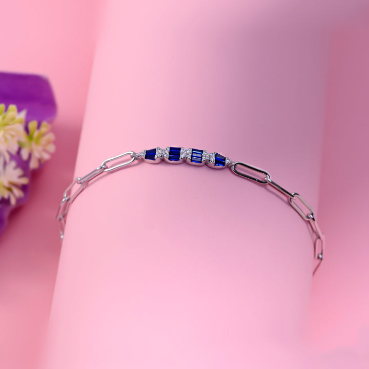 Silver Blue Spark Bracelet