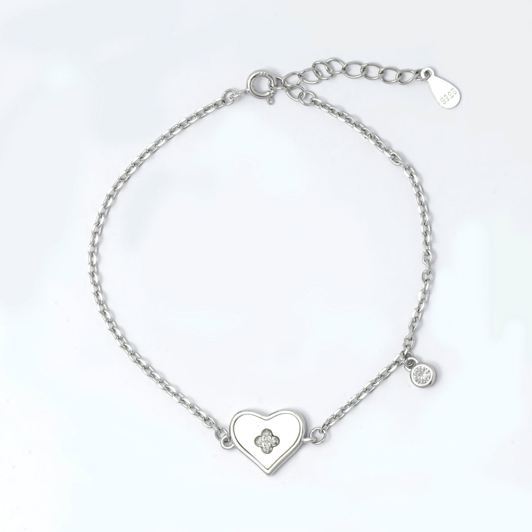 Silver Classic Heart Bracelet