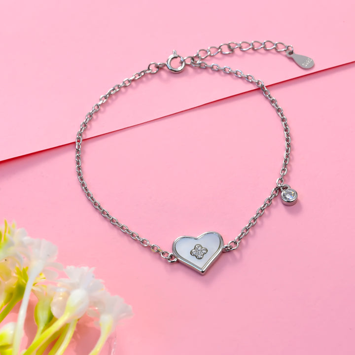 Silver Classic Heart Bracelet