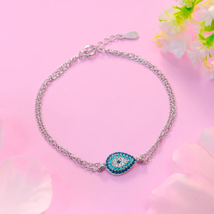Pear Evil Eye Bracelet