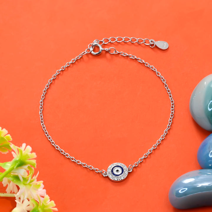 Silver Evil Eye Bracelet