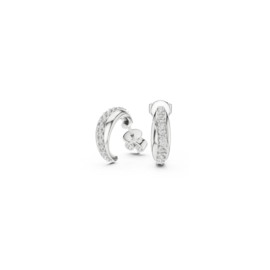 Sol 925 Silver Lab Grown Diamond Earrings