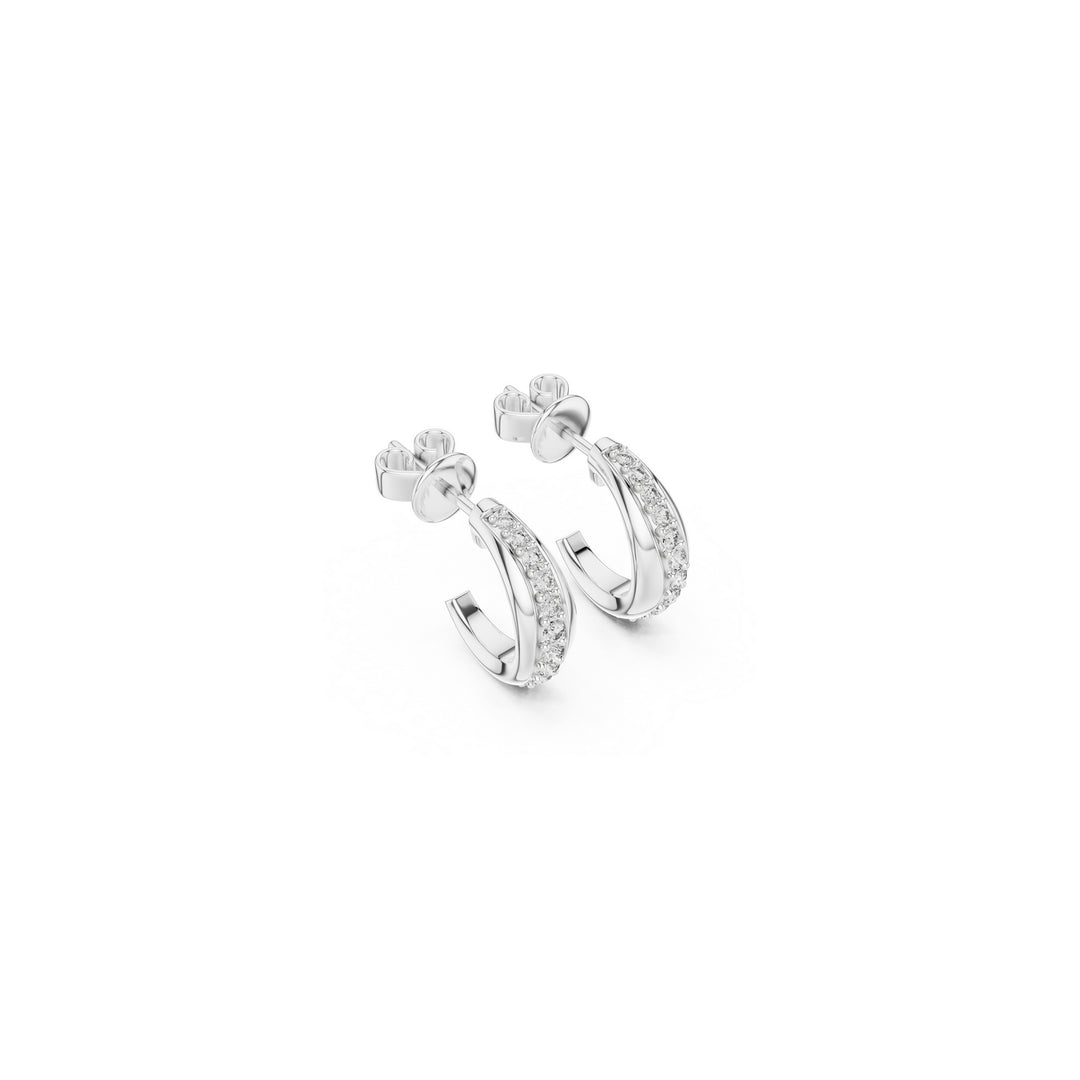 Sol 925 Silver Lab Grown Diamond Earrings