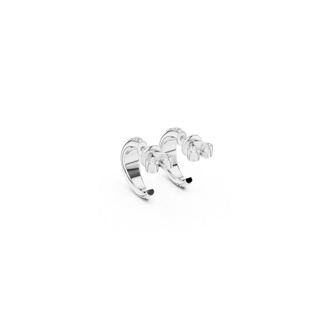 Sol 925 Silver Lab Grown Diamond Earrings