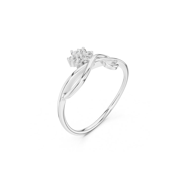Flora 925 Silver Lab Grown Diamond Ring