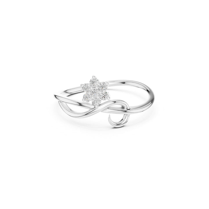 Flora 925 Silver Lab Grown Diamond Ring