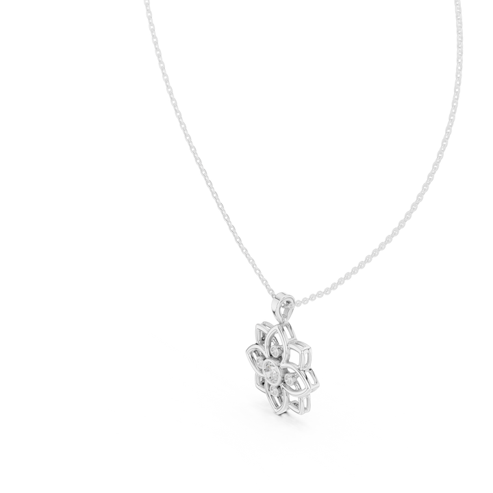 Dahlia 925 Silver Lab Grown Diamond Pendant