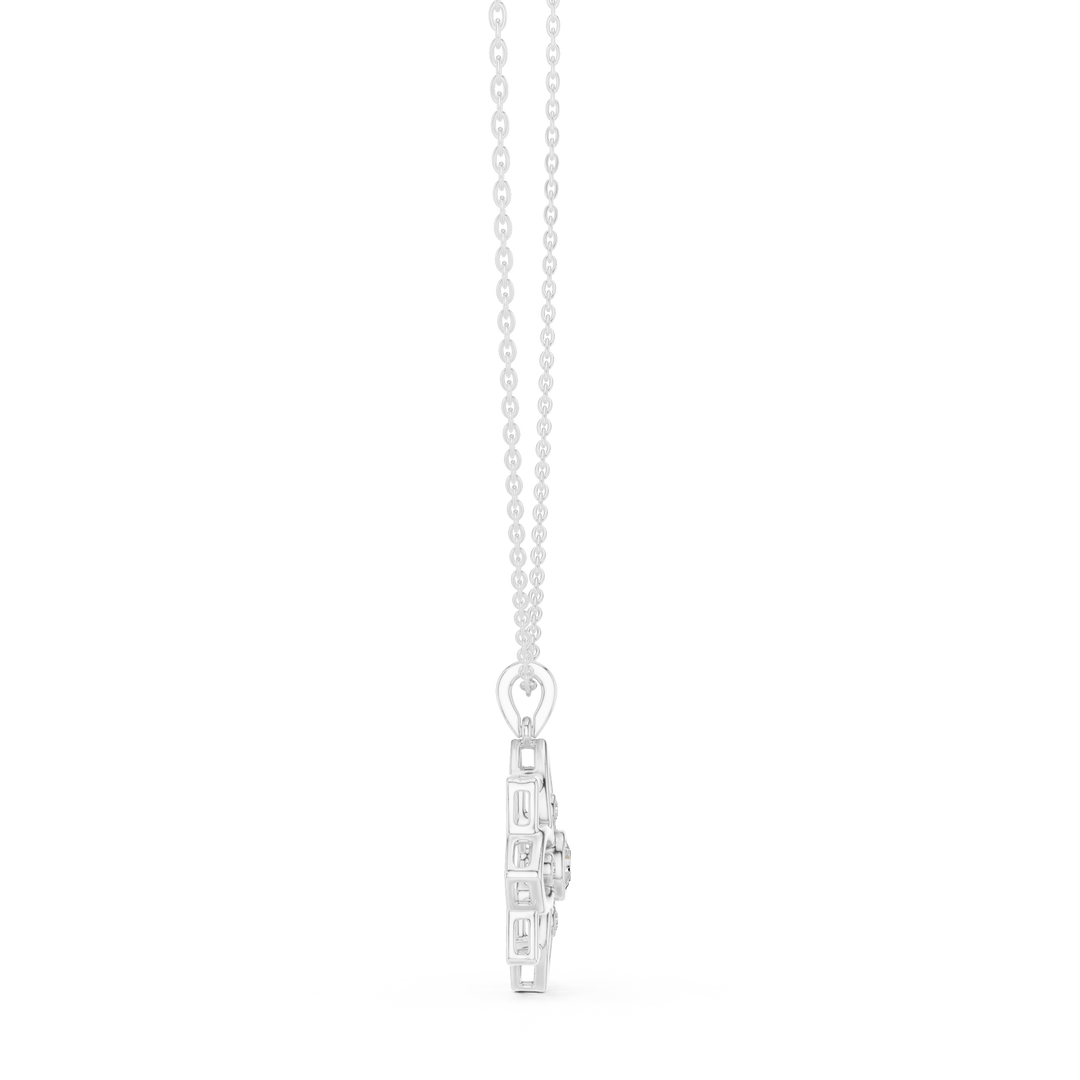 Dahlia 925 Silver Lab Grown Diamond Pendant