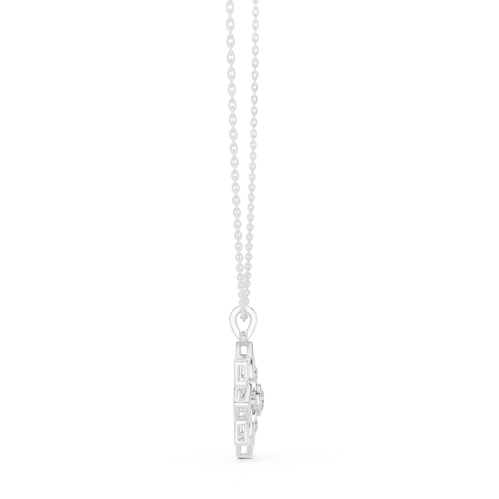 Dahlia 925 Silver Lab Grown Diamond Pendant