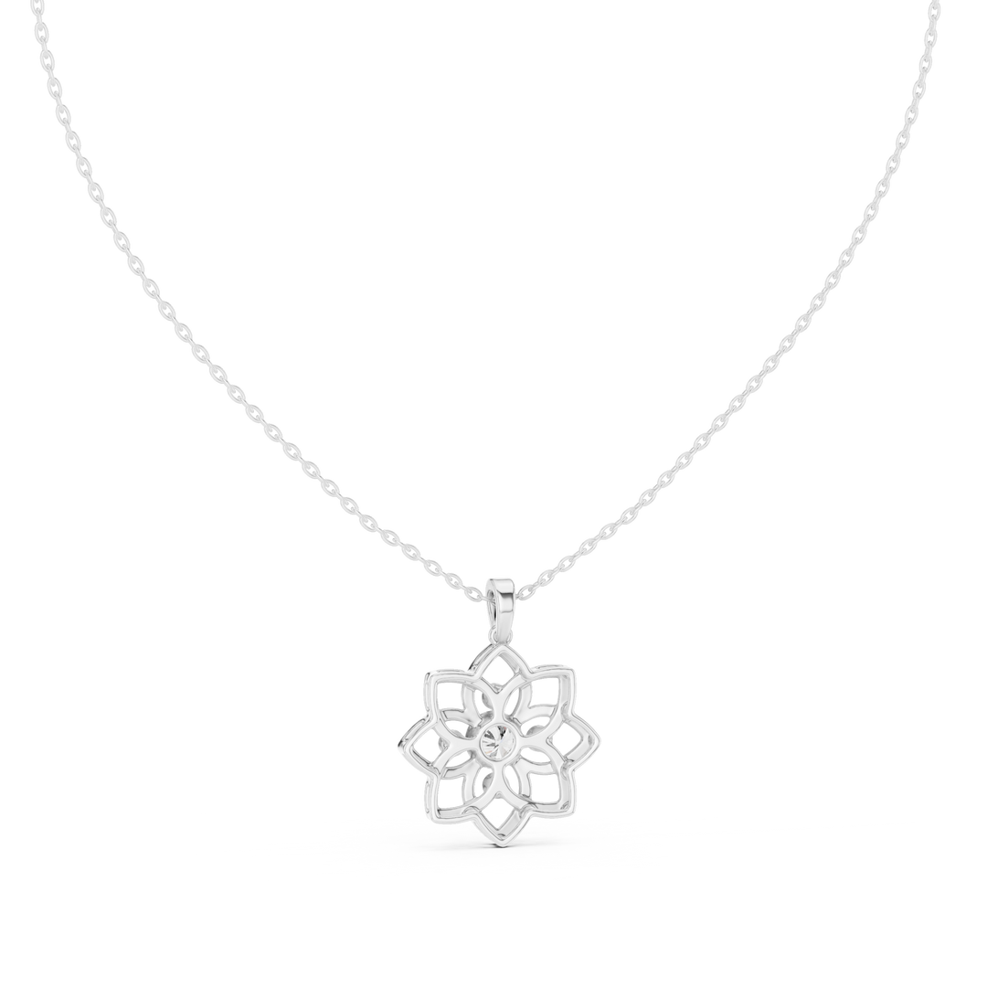 Dahlia 925 Silver Lab Grown Diamond Pendant