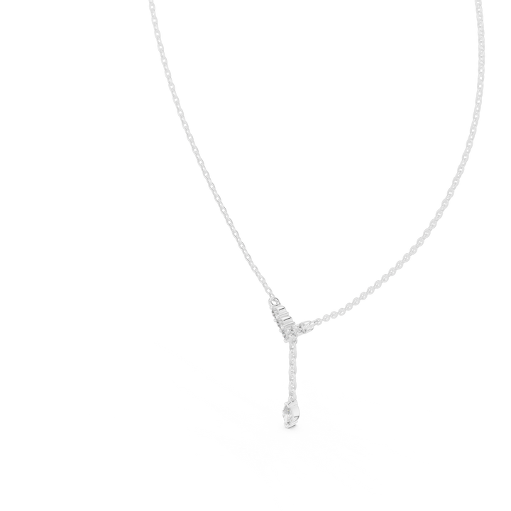 Cascade 925 Silver Lab Grown Diamond Drop Necklace