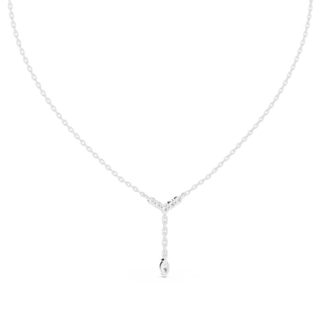 Cascade 925 Silver Lab Grown Diamond Drop Necklace