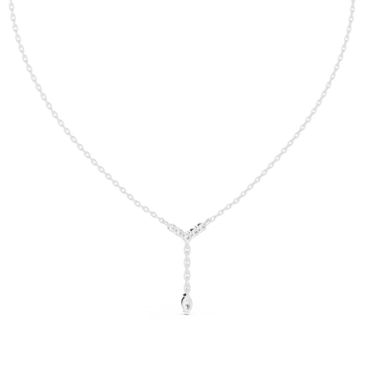 Cascade 925 Silver Lab Grown Diamond Drop Necklace