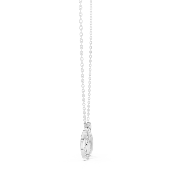 Infinity 925 Silver Lab Grown Diamond Necklace