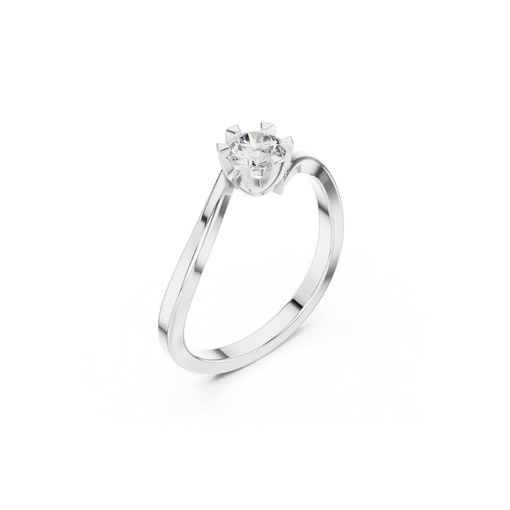 Promise 925 Silver Lab Grown Diamond Ring