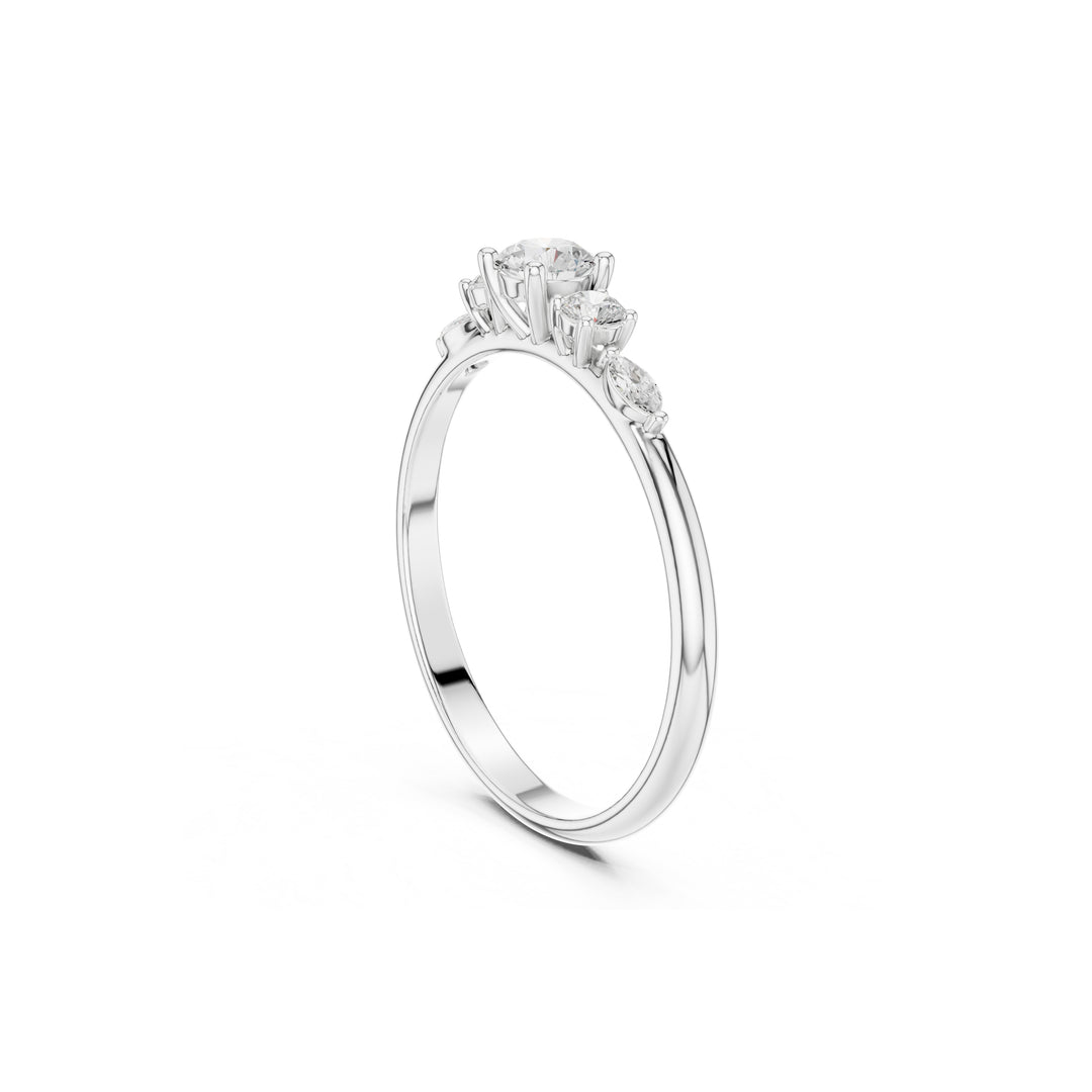 Sparkling 925 Silver Lab Grown Diamond Ring