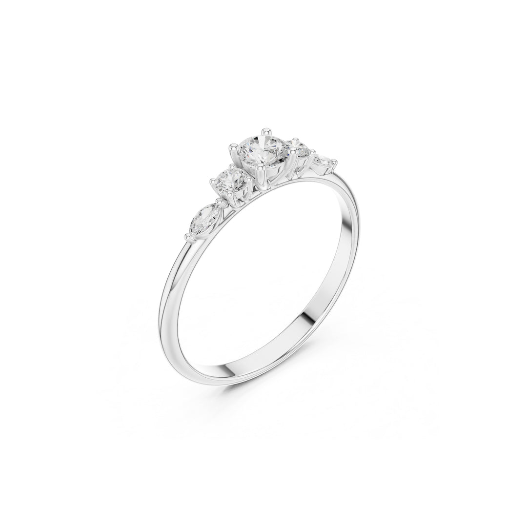Sparkling 925 Silver Lab Grown Diamond Ring