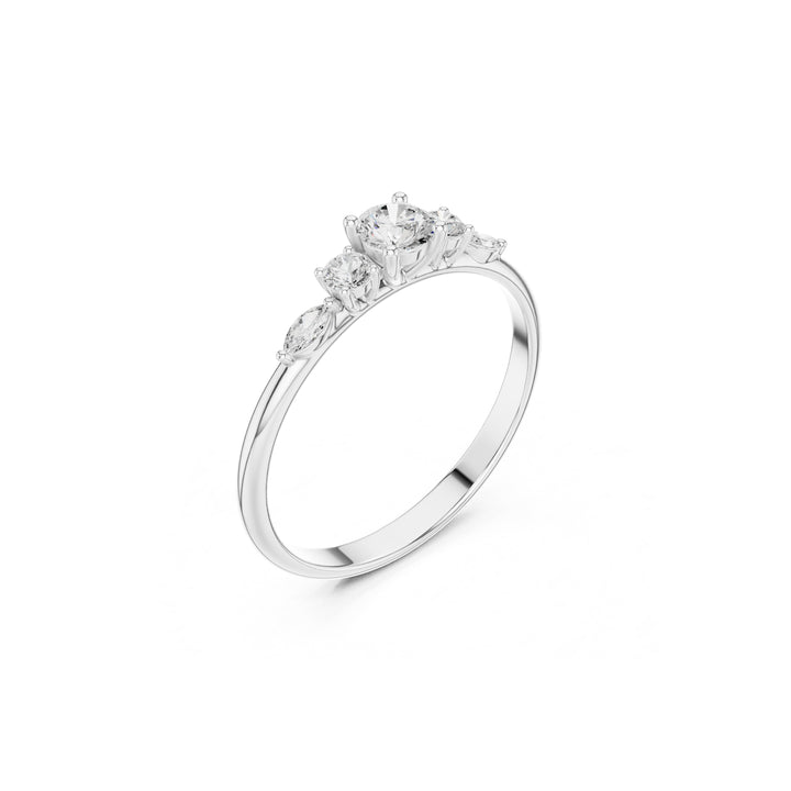 Sparkling 925 Silver Lab Grown Diamond Ring